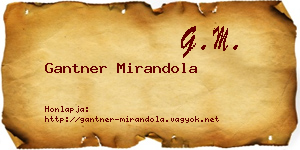 Gantner Mirandola névjegykártya